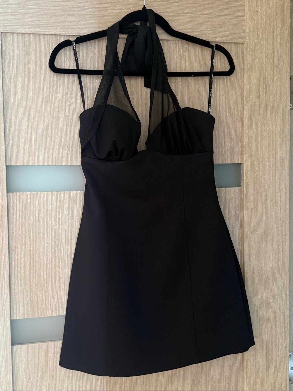 Kookai Black Halter Babydoll Slip Dress